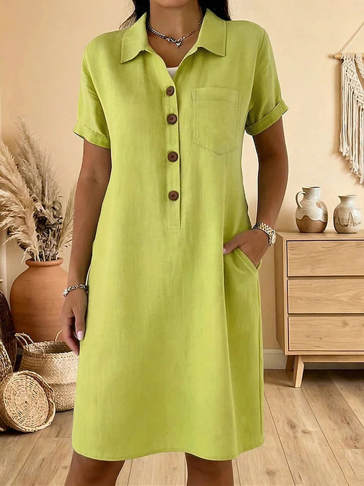 Sophia | Elegant White Midi Dress for Women 2