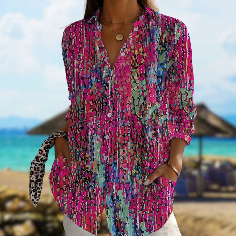 THALINA™ | FLORAL LONG-SLEEVE BLOUSE 1