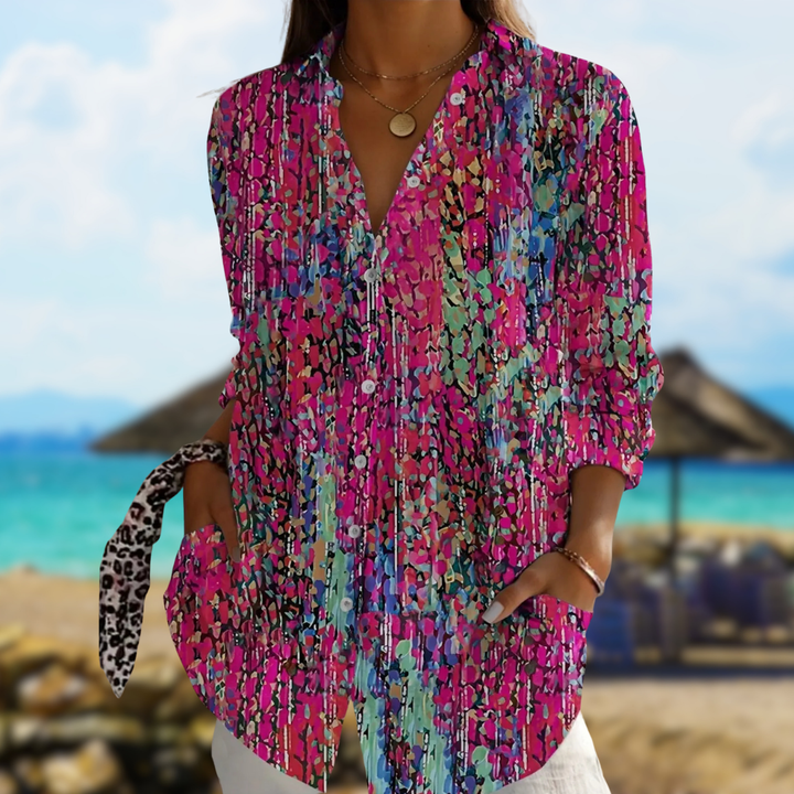 THALINA™ | FLORAL LONG-SLEEVE BLOUSE 1
