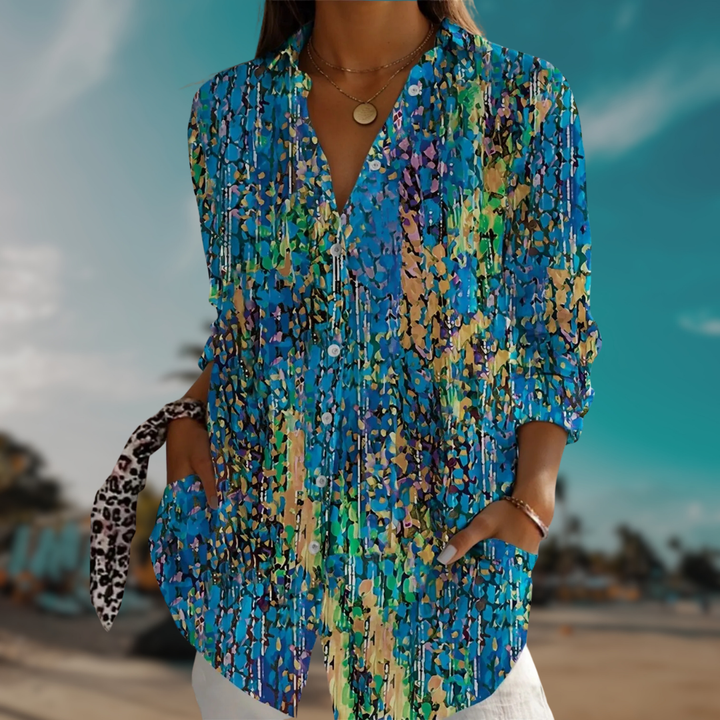 THALINA™ | FLORAL LONG-SLEEVE BLOUSE 2