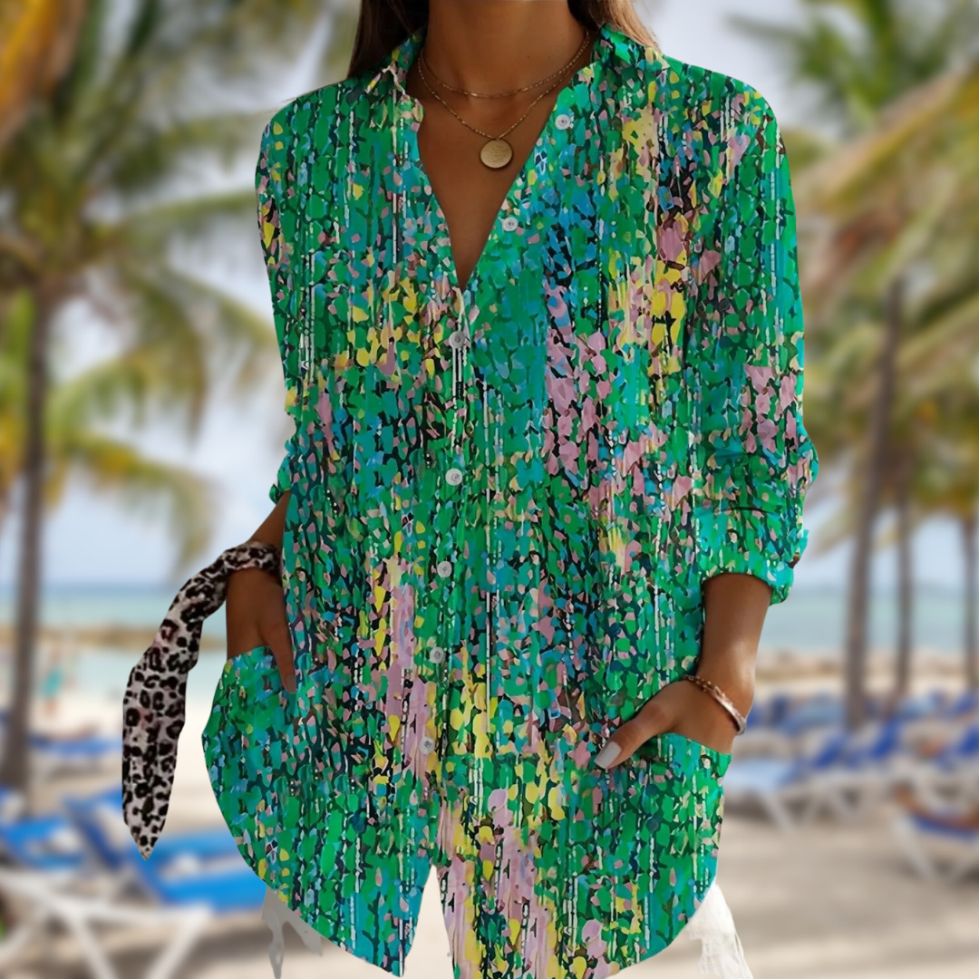 THALINA™ | FLORAL LONG-SLEEVE BLOUSE 3