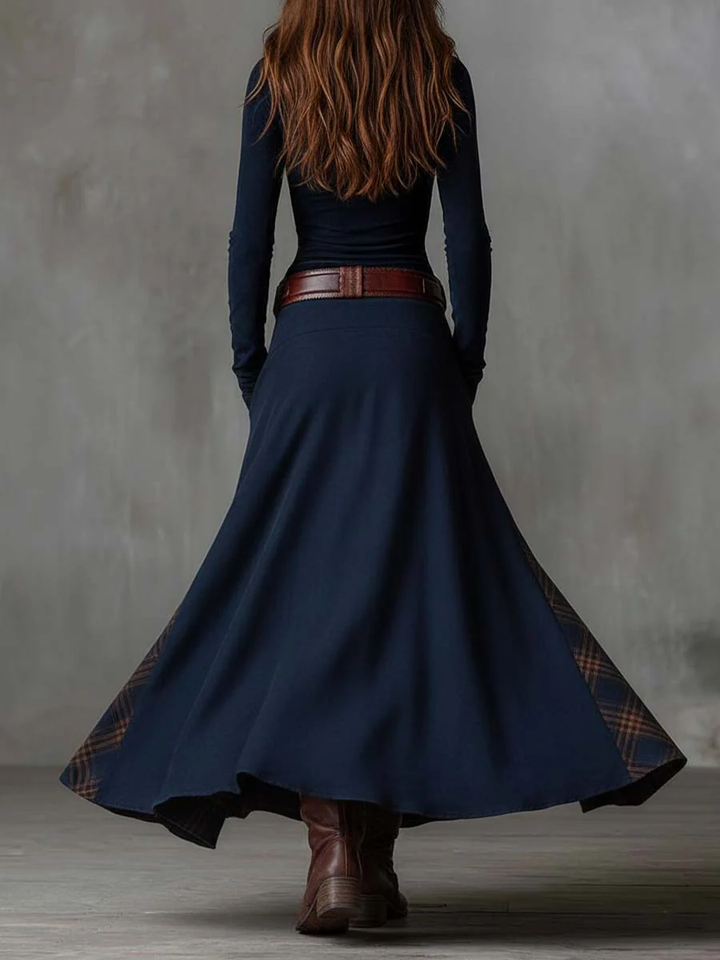 Lenorisse | Vintage Long Check Dress (Belt not included)