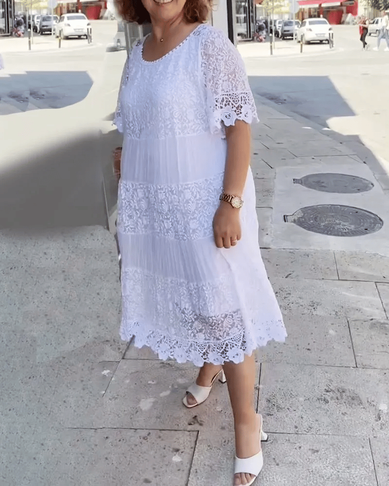 Delivara | Elegant Short Sleeve Dress