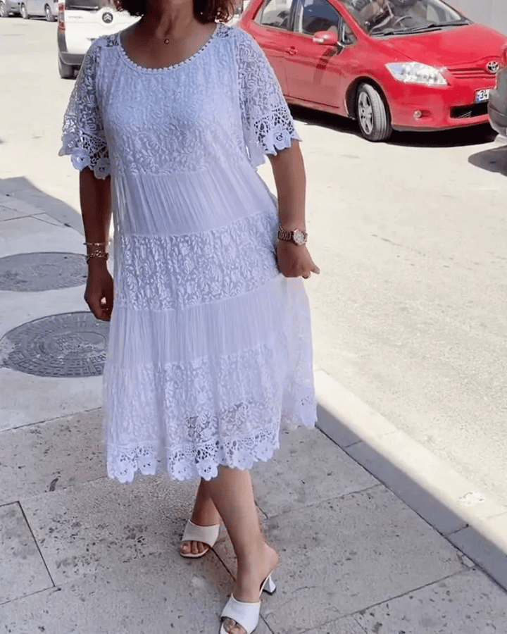 Delivara | Elegant Short Sleeve Dress
