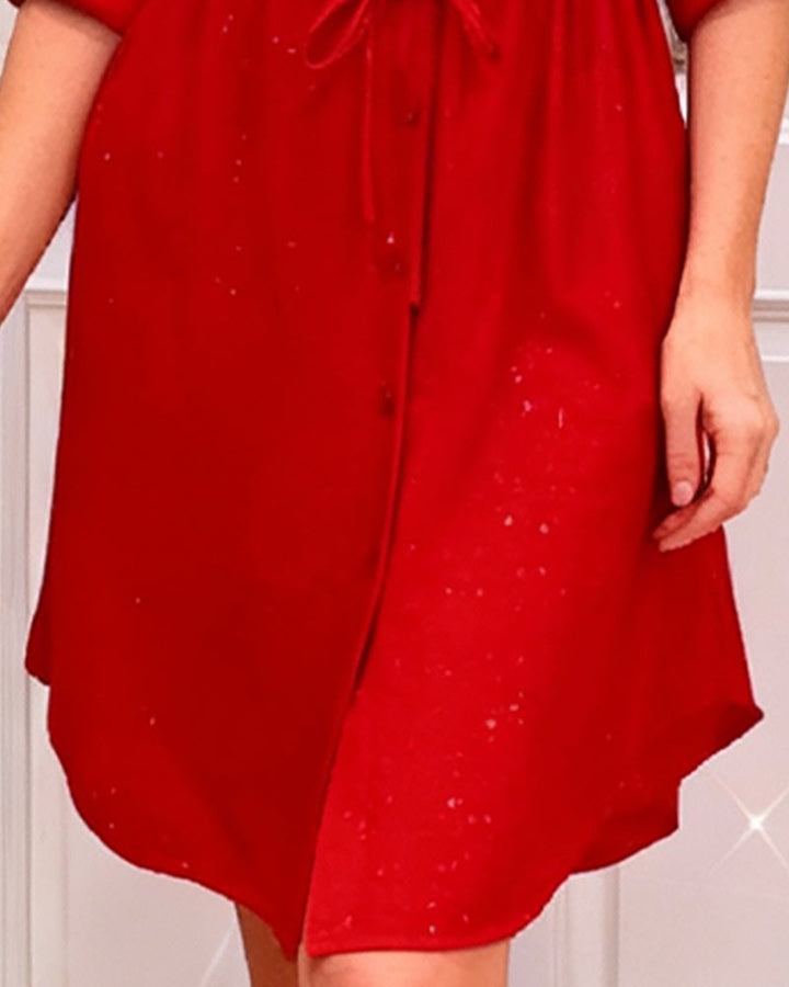 Tailisse | Tie Waist Shirt Dress